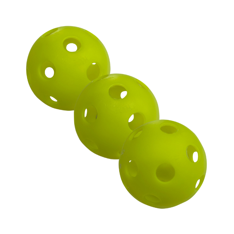 Easton Plastic 12" Training Balls (3pk) - Neon Yellow - HIT a Double - 2