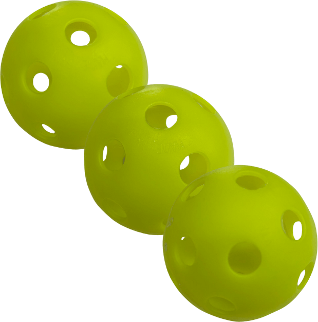 Easton Plastic 12" Training Balls (3pk) - Neon Yellow - HIT a Double - 1