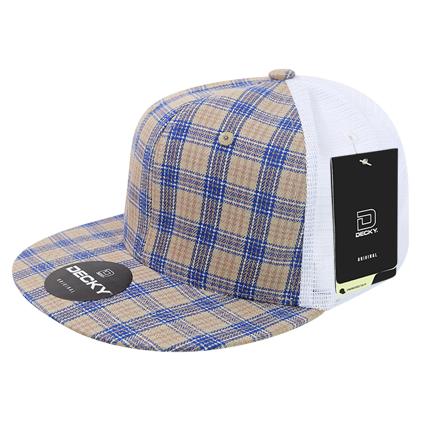 Decky 6015 H/C Plaid Cap - 109 White