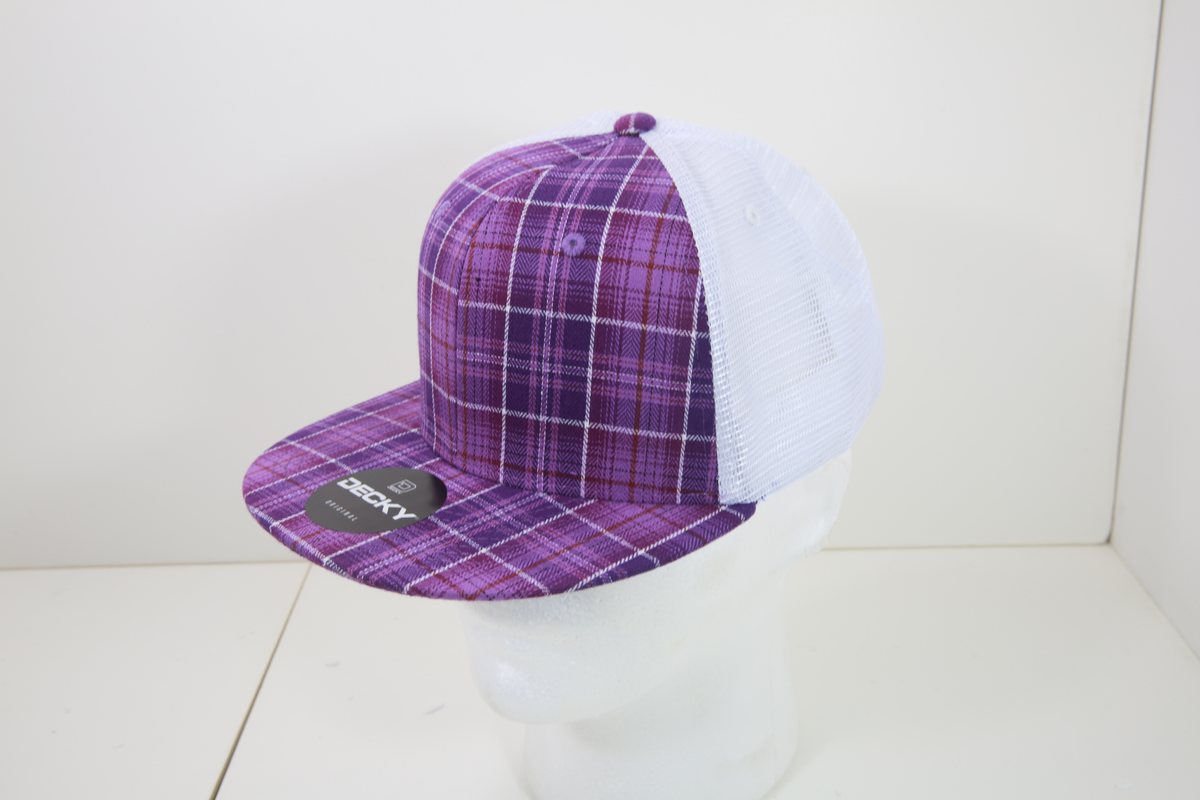 Decky 6015 H/C Plaid Cap - 122 White