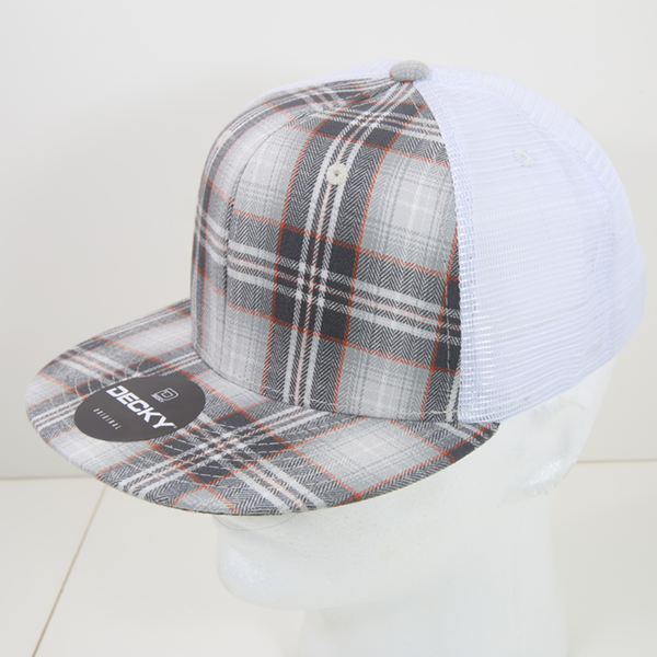 Decky 6015 H/C Plaid Cap - 137 White