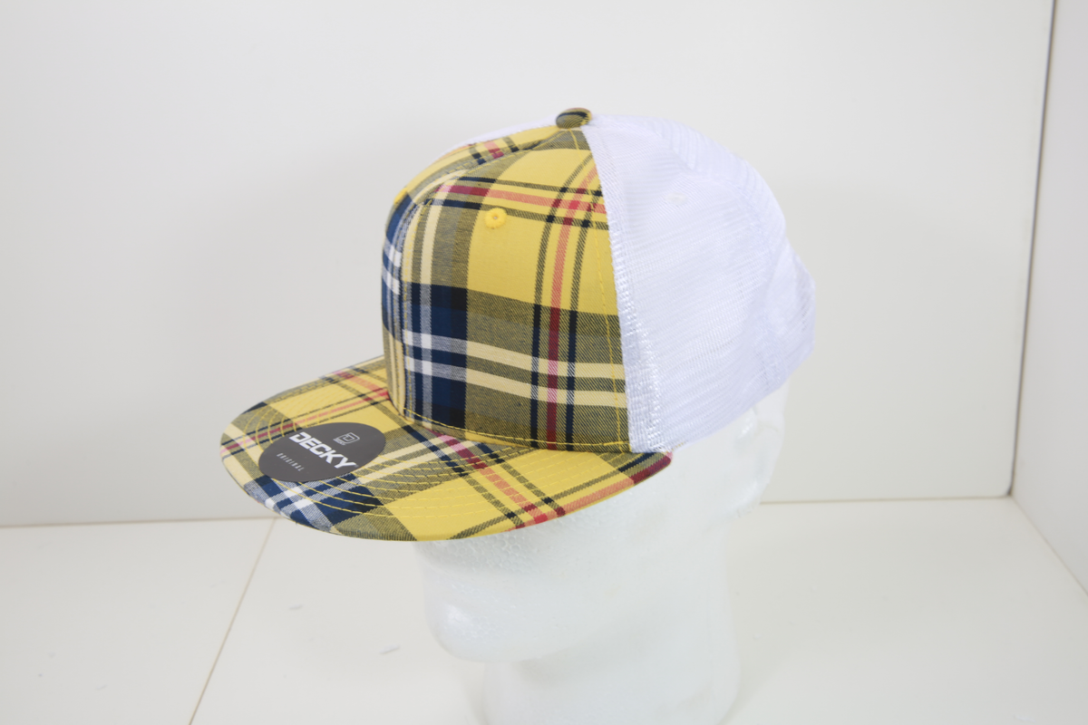 Decky 6015 H/C Plaid Cap - 188 White