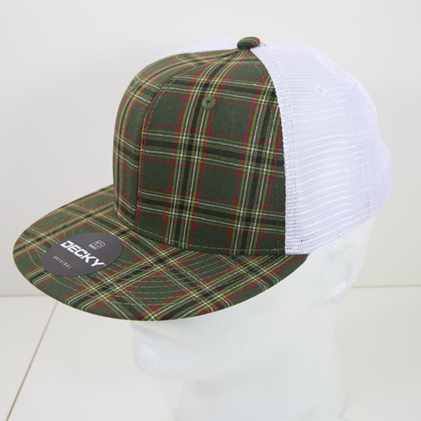Decky 6015 H/C Plaid Cap - 198 White