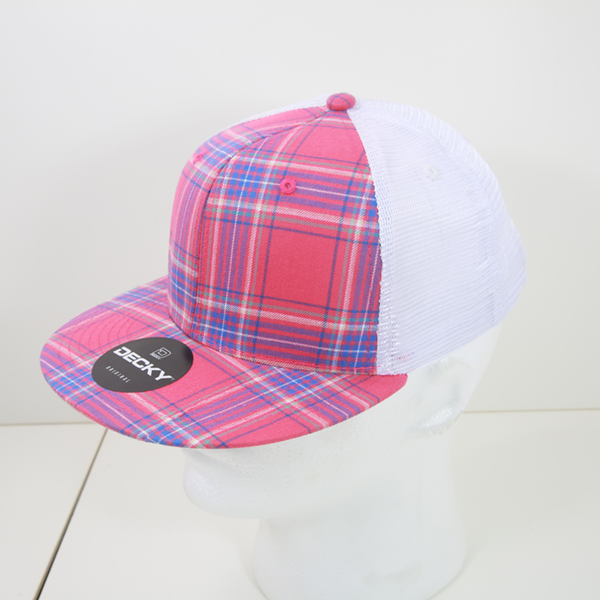 Decky 6015 H/C Plaid Cap - 201 White