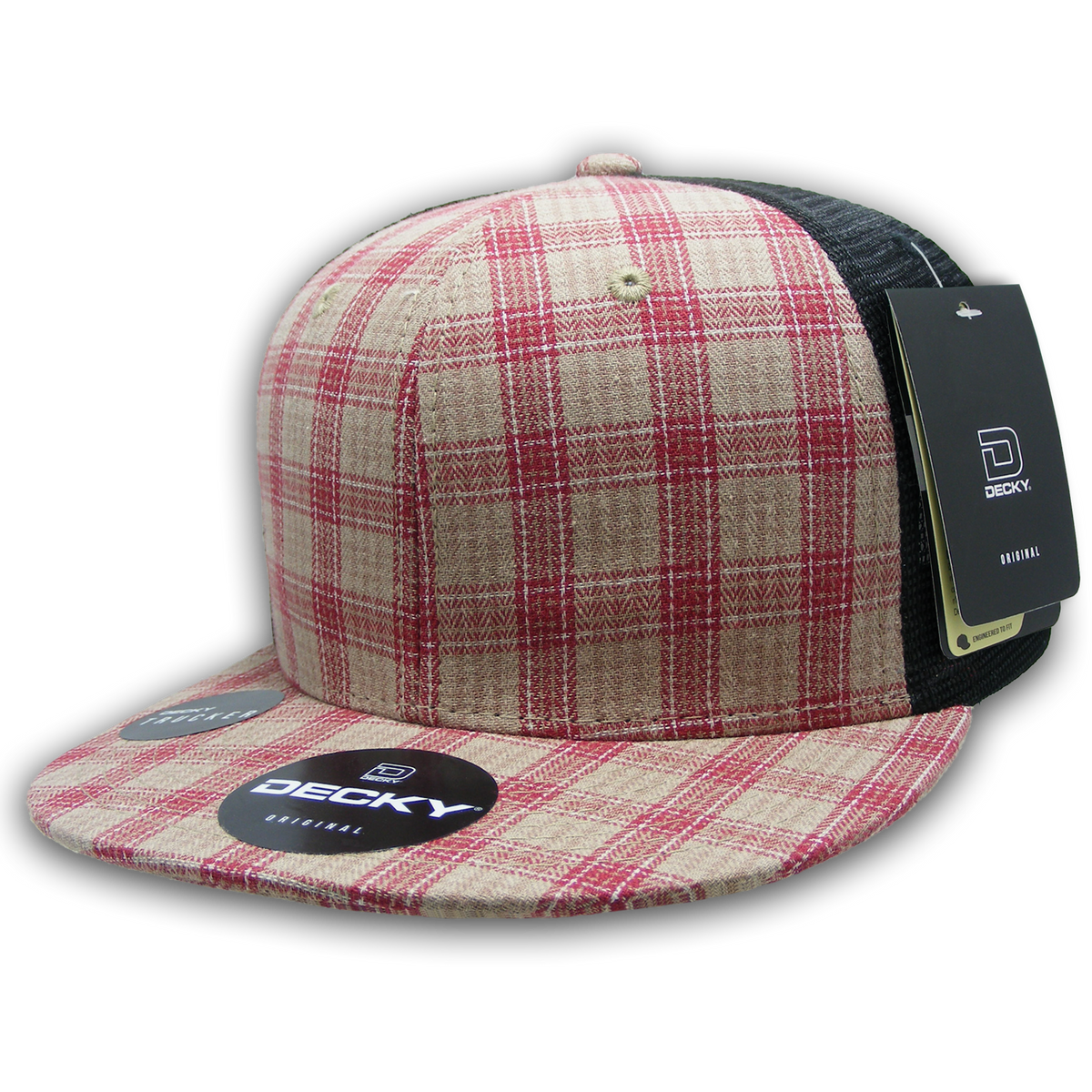 Decky 6016 H/C Plaid Cap - 101 Black
