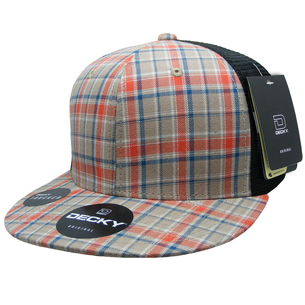 Decky 6016 H/C Plaid Cap - 102 Black