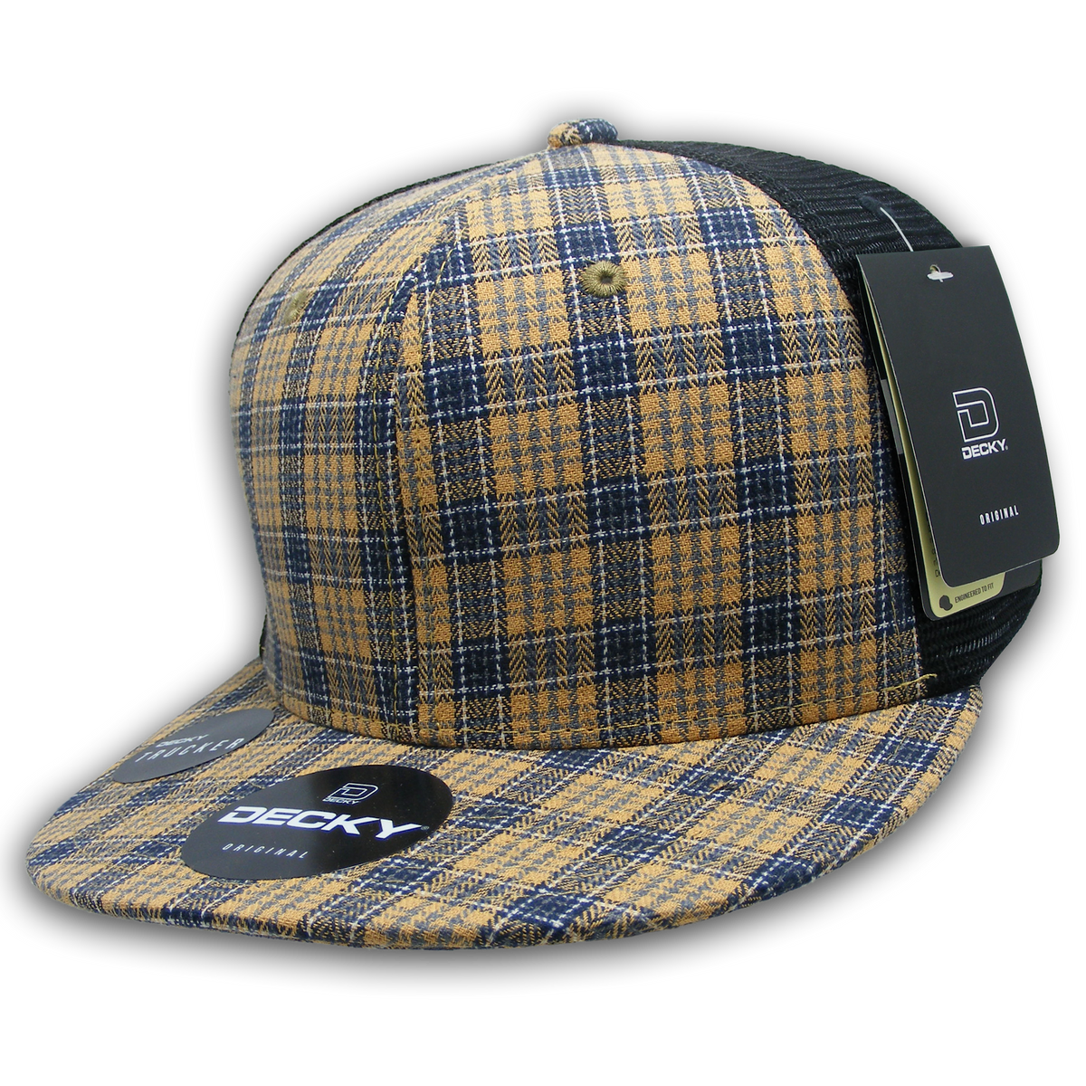 Decky 6016 H/C Plaid Cap - 121 Black