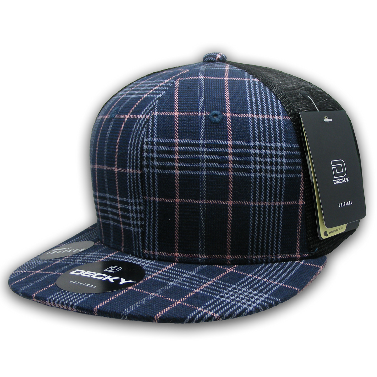 Decky 6016 H/C Plaid Cap - 123 Black