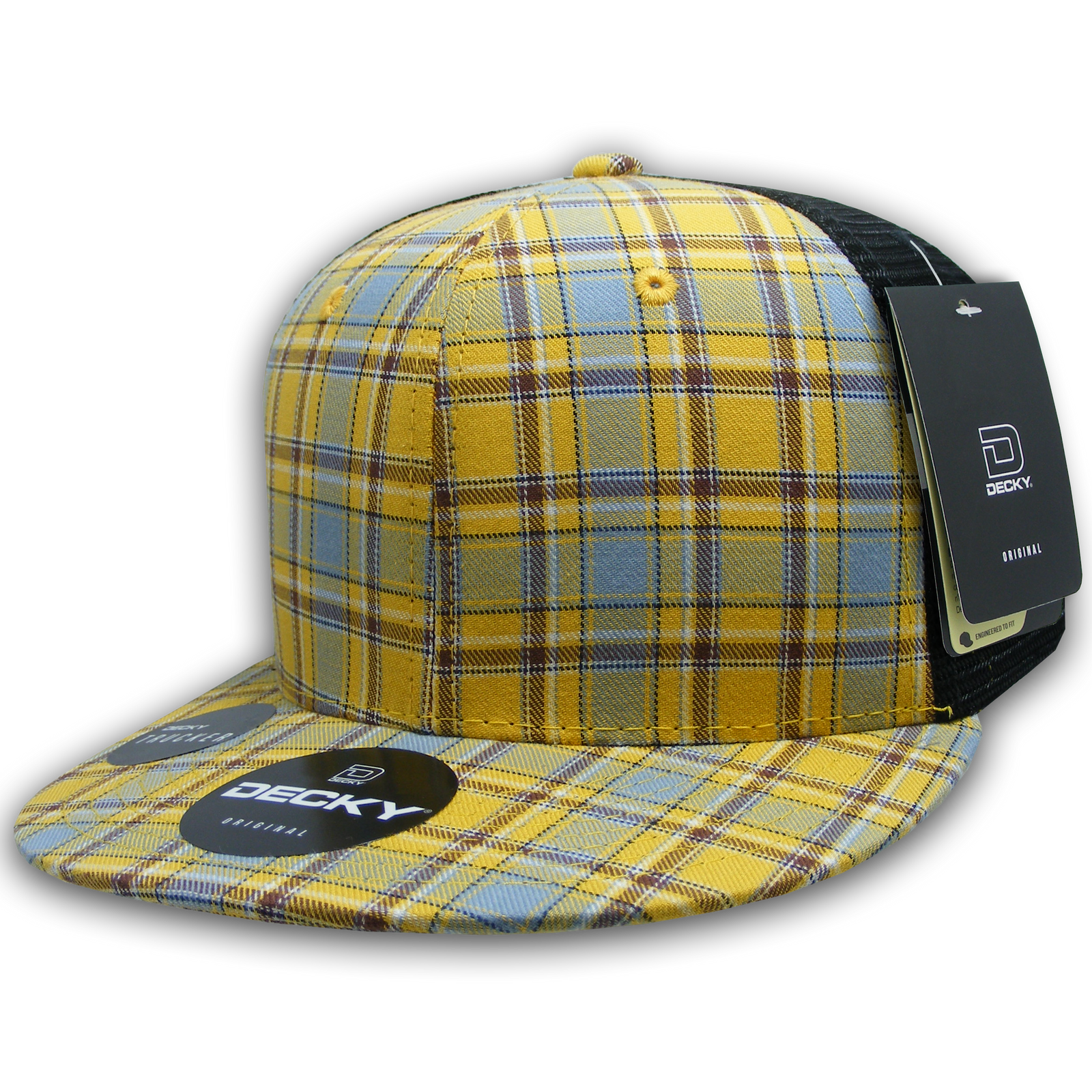 Decky 6016 H/C Plaid Cap - 136 Black
