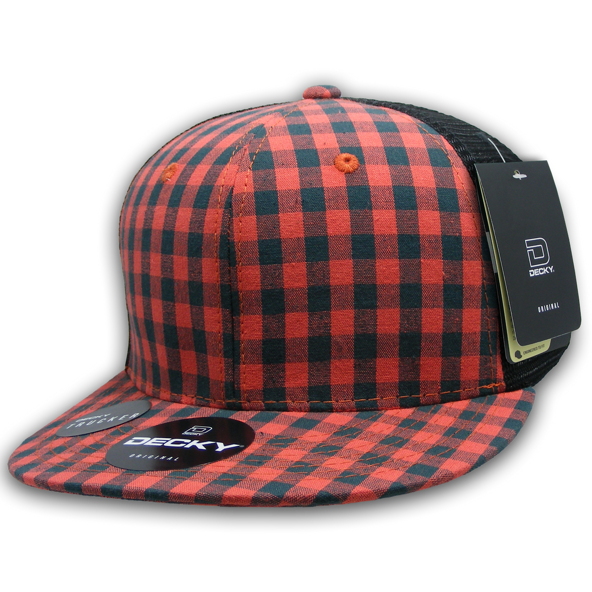 Decky 6016 H/C Plaid Cap - 143 Black