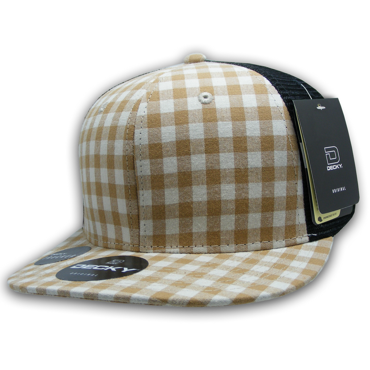 Decky 6016 H/C Plaid Cap - 146 Black
