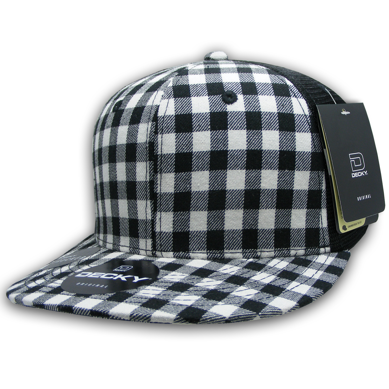 Decky 6016 H/C Plaid Cap - 151 Black