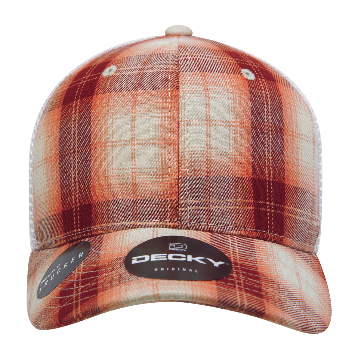 Decky 6017 M/C Plaid Cap - 117 White