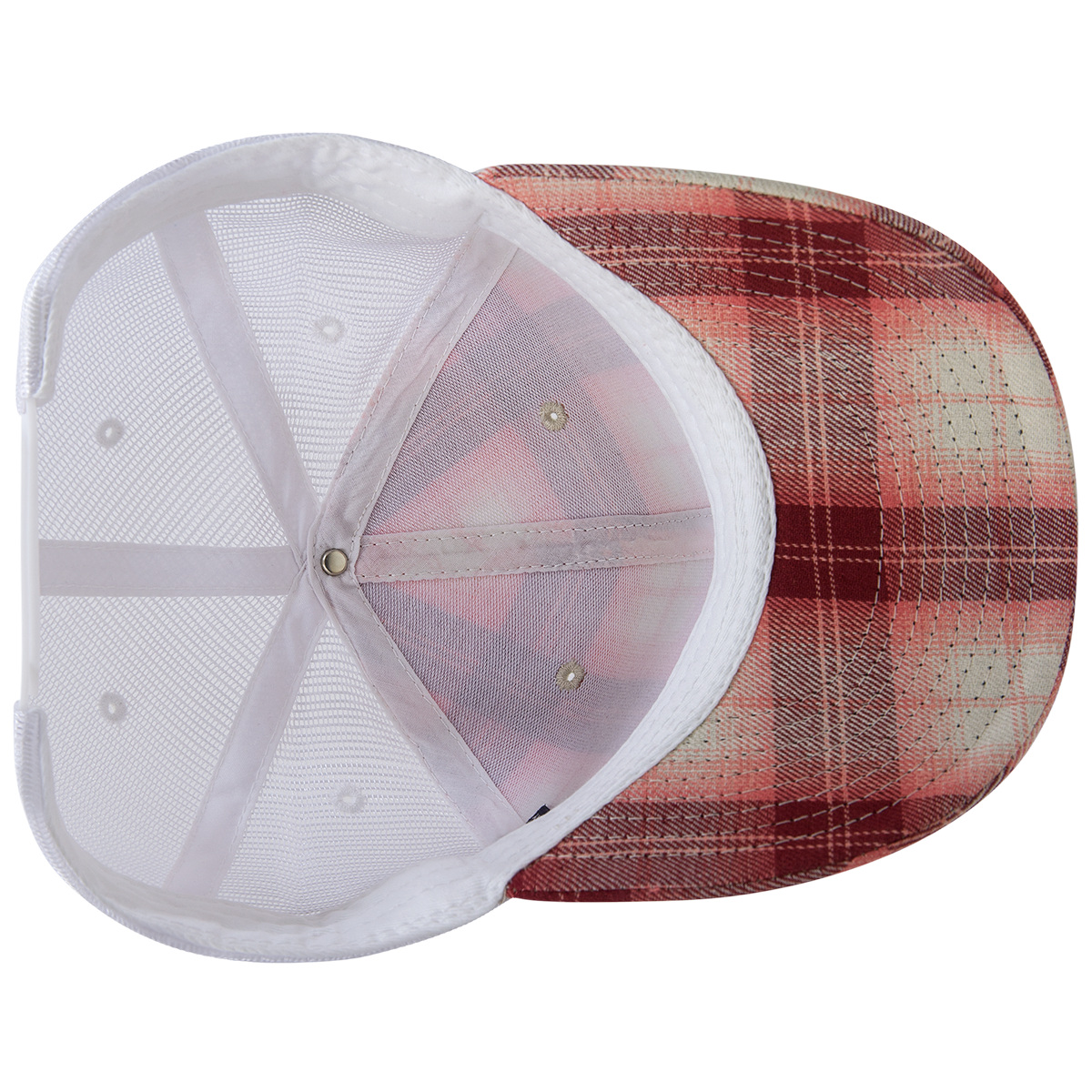 Decky 6017 M/C Plaid Cap - 117 White
