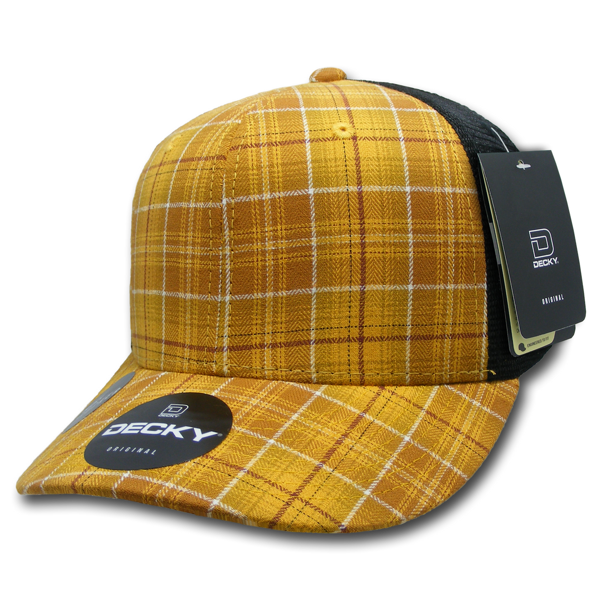 Decky 6018 M/C Plaid Cap - 135 Black