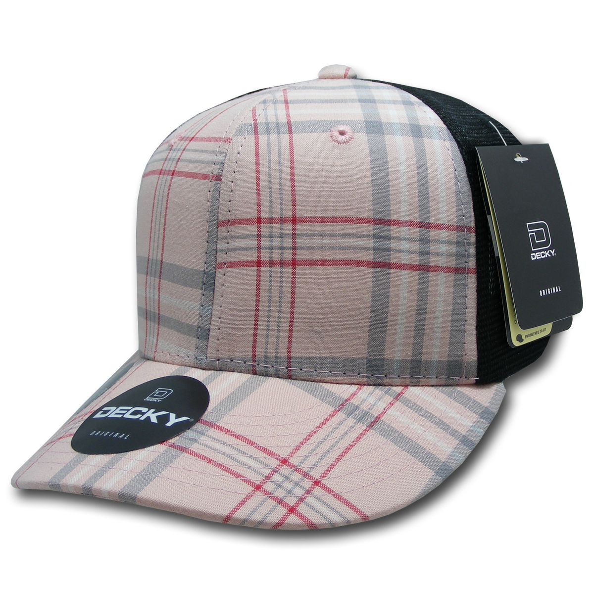 Decky 6018 M/C Plaid Cap - 138 Black