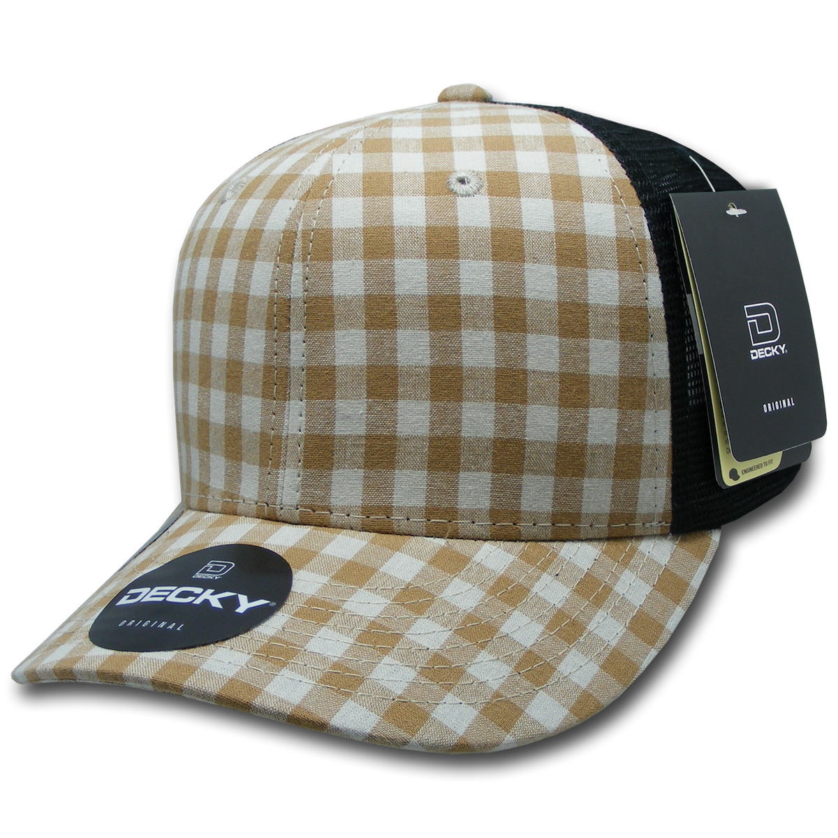 Decky 6018 M/C Plaid Cap - 146 Black