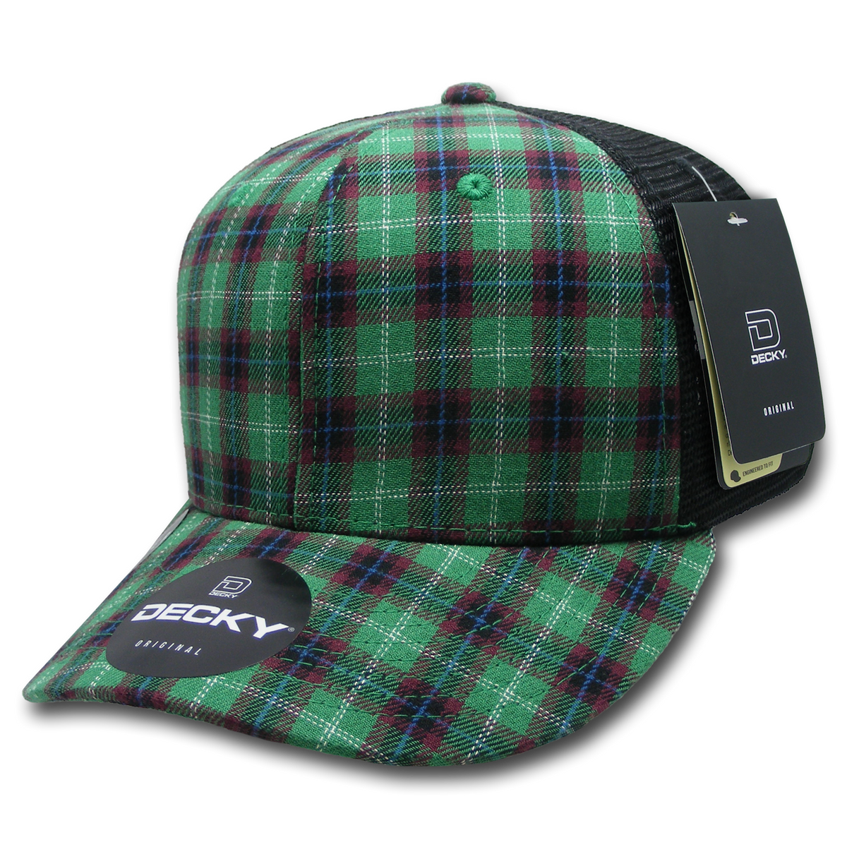 Decky 6018 M/C Plaid Cap - 159 Black