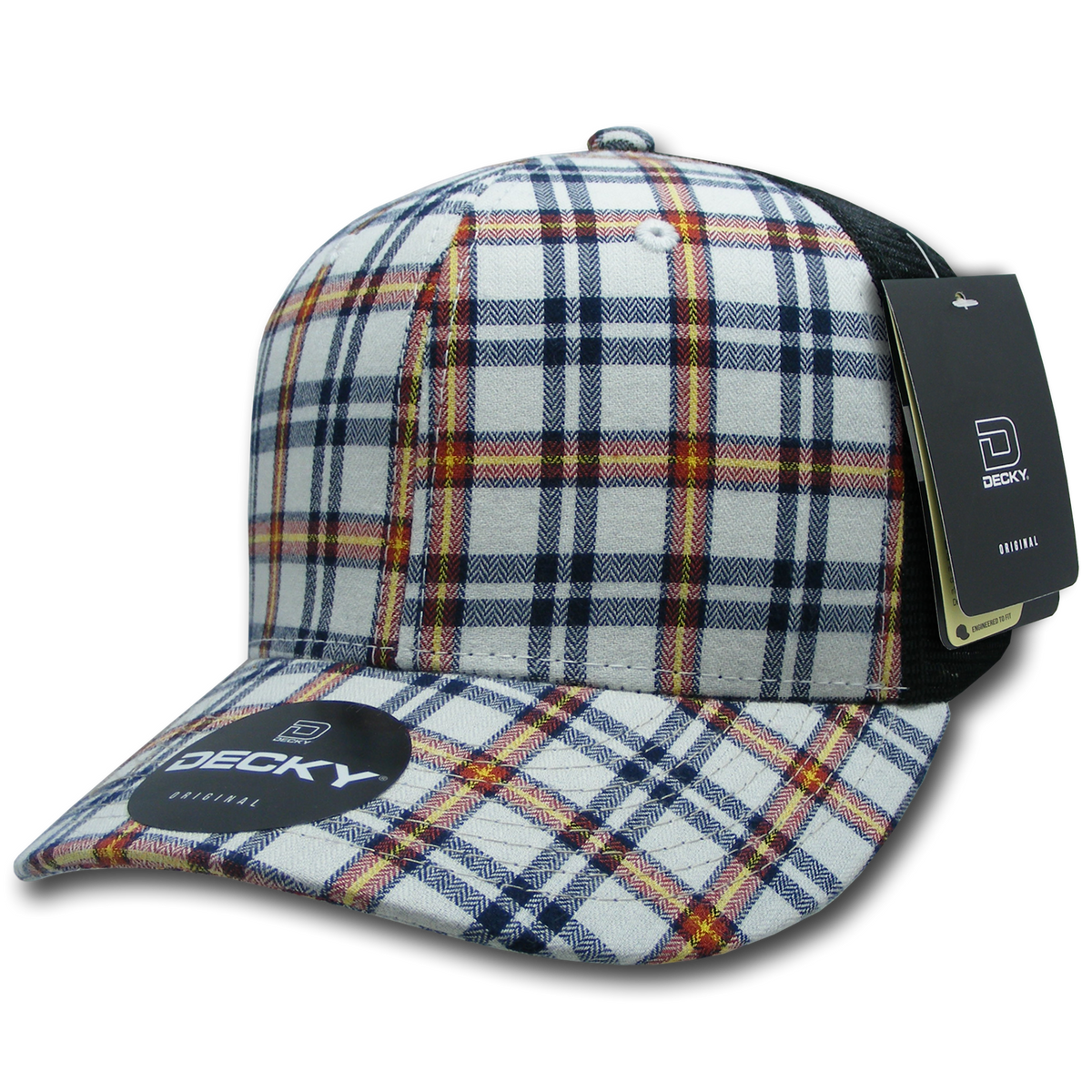 Decky 6018 M/C Plaid Cap - 177 Black
