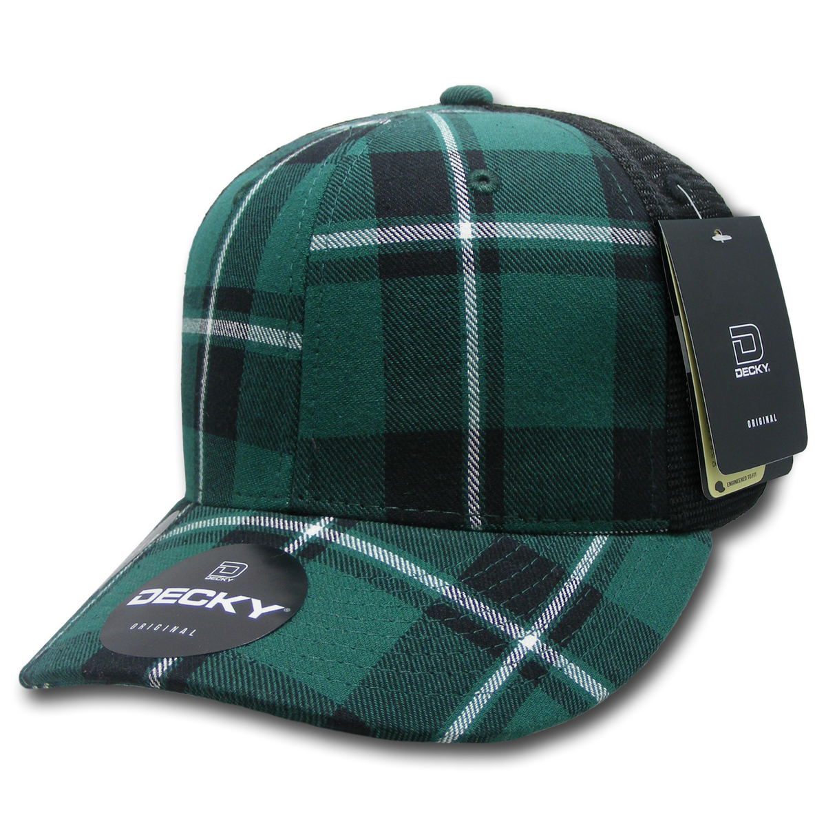 Decky 6018 M/C Plaid Cap - 179 Black