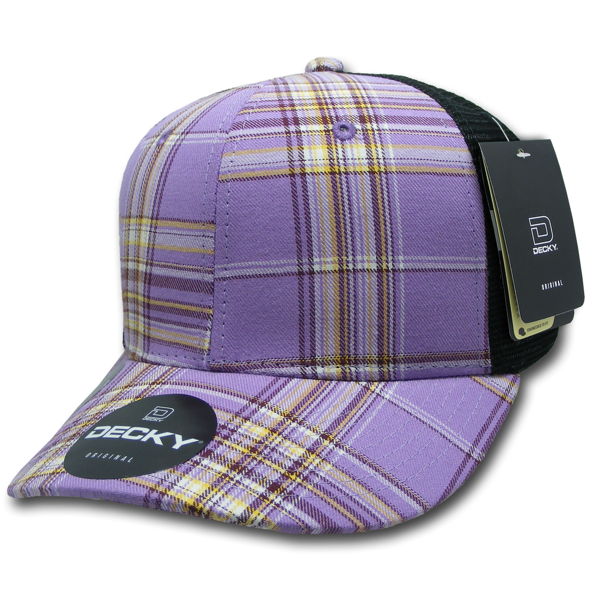 Decky 6018 M/C Plaid Cap - 187 Black