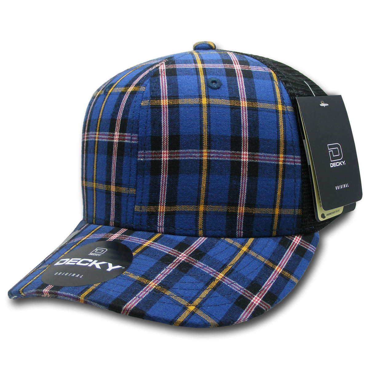 Decky 6018 M/C Plaid Cap - 190 Black
