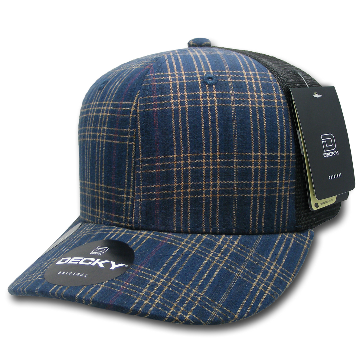 Decky 6018 M/C Plaid Cap - 192 Black