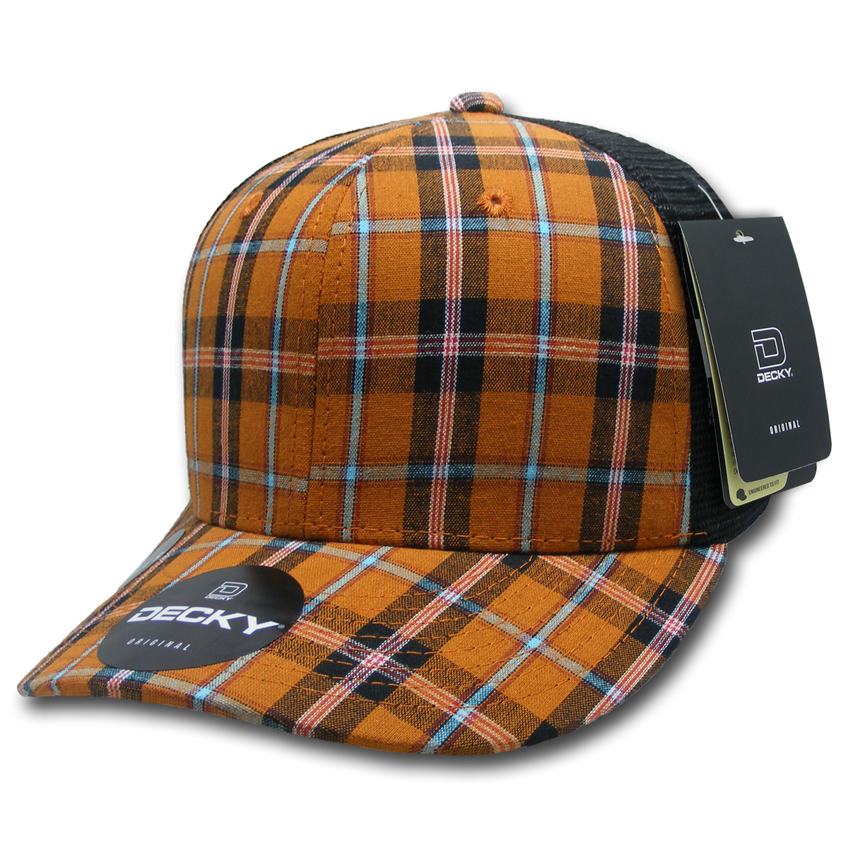 Decky 6018 M/C Plaid Cap - 194 Black