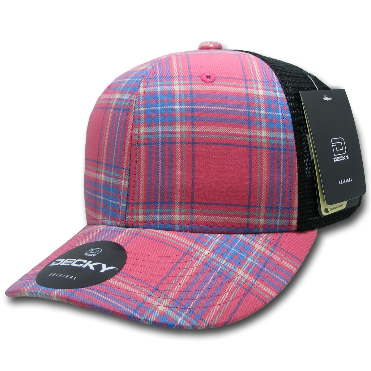 Decky 6018 M/C Plaid Cap - 201 Black