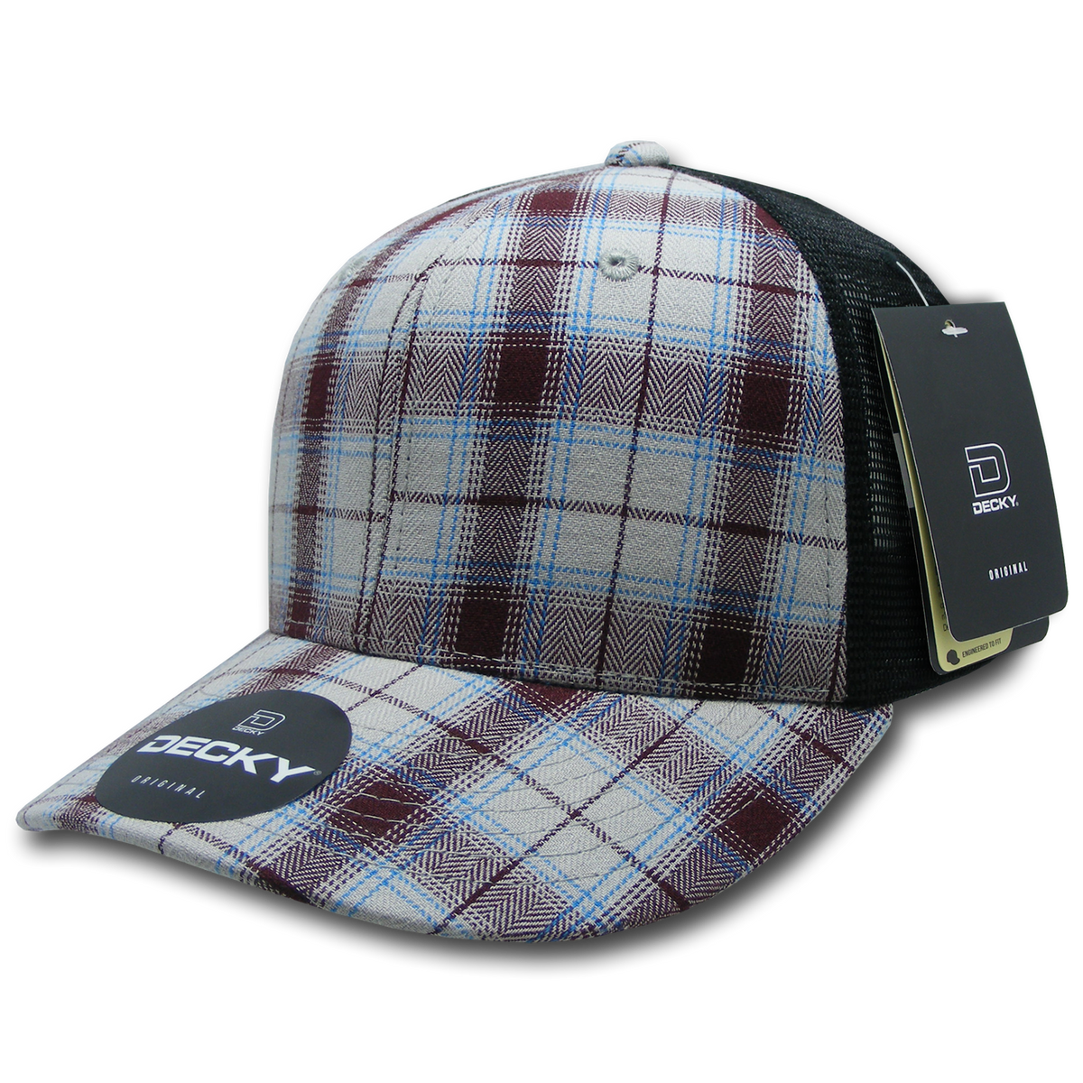 Decky 6018 M/C Plaid Cap - 205 Black