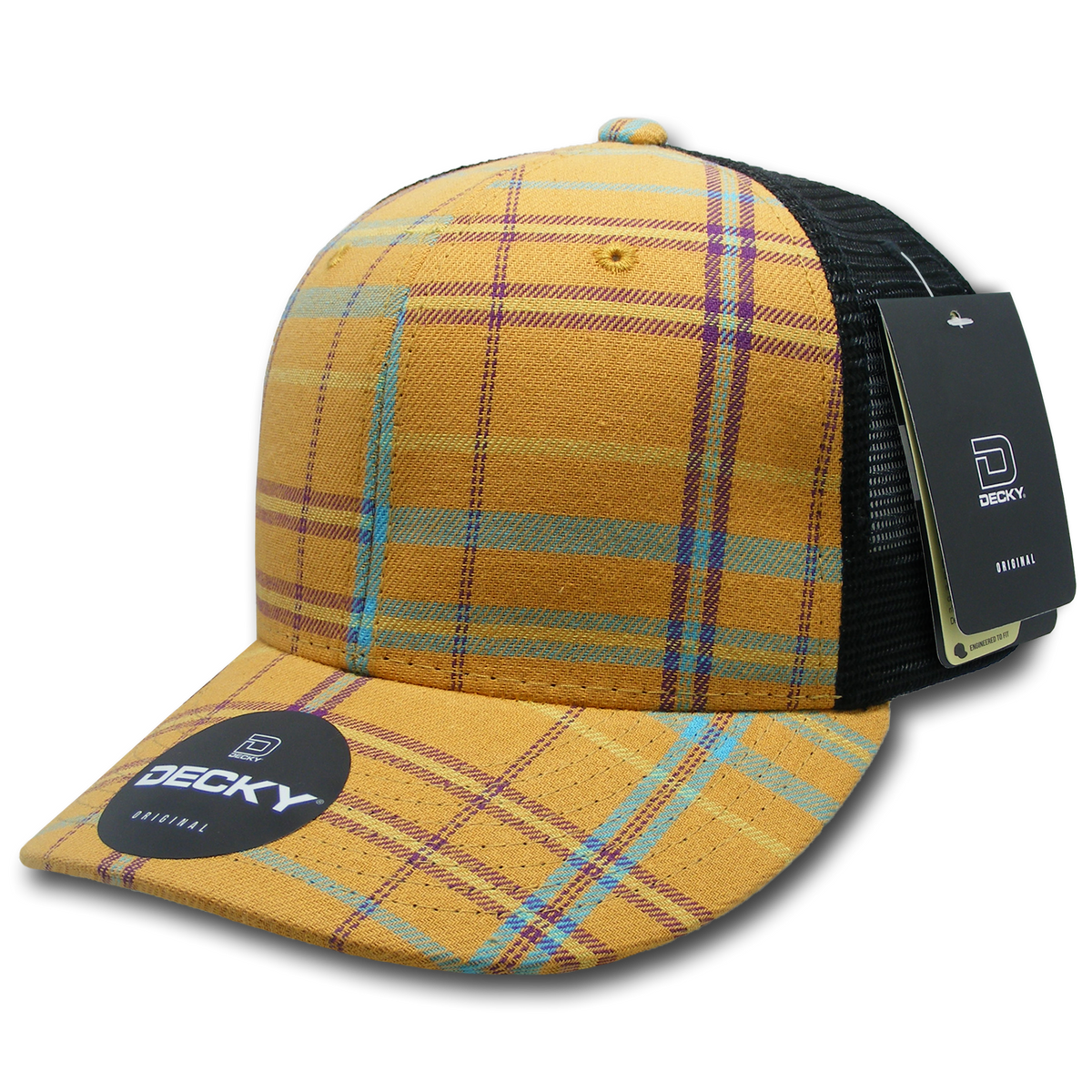 Decky 6018 M/C Plaid Cap - 211 Black