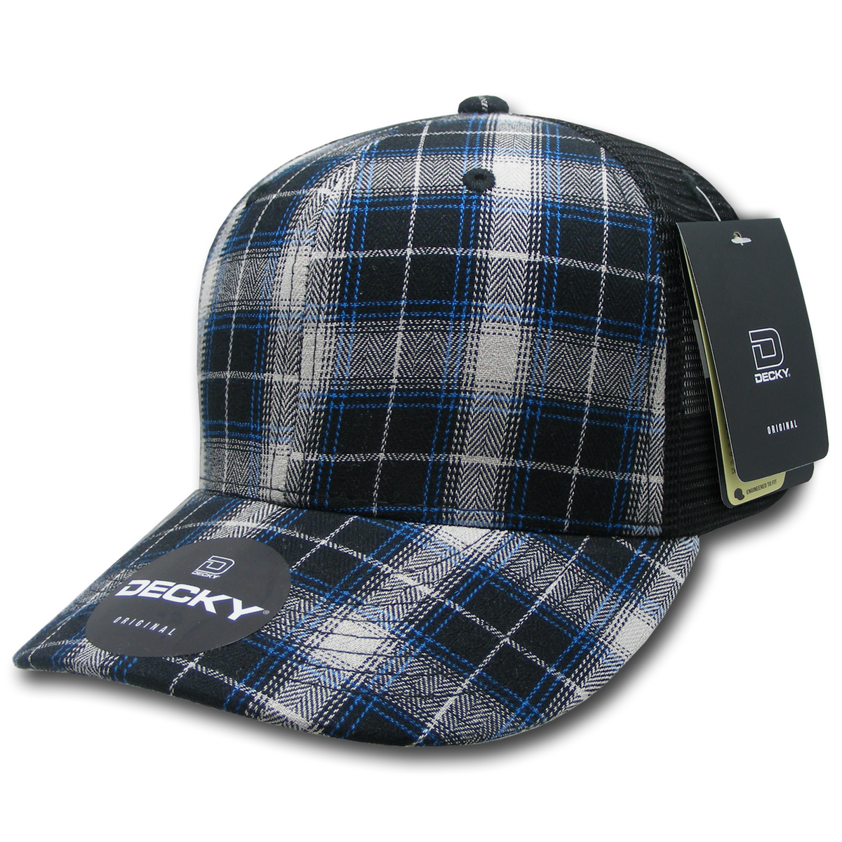 Decky 6018 M/C Plaid Cap - 212 Black