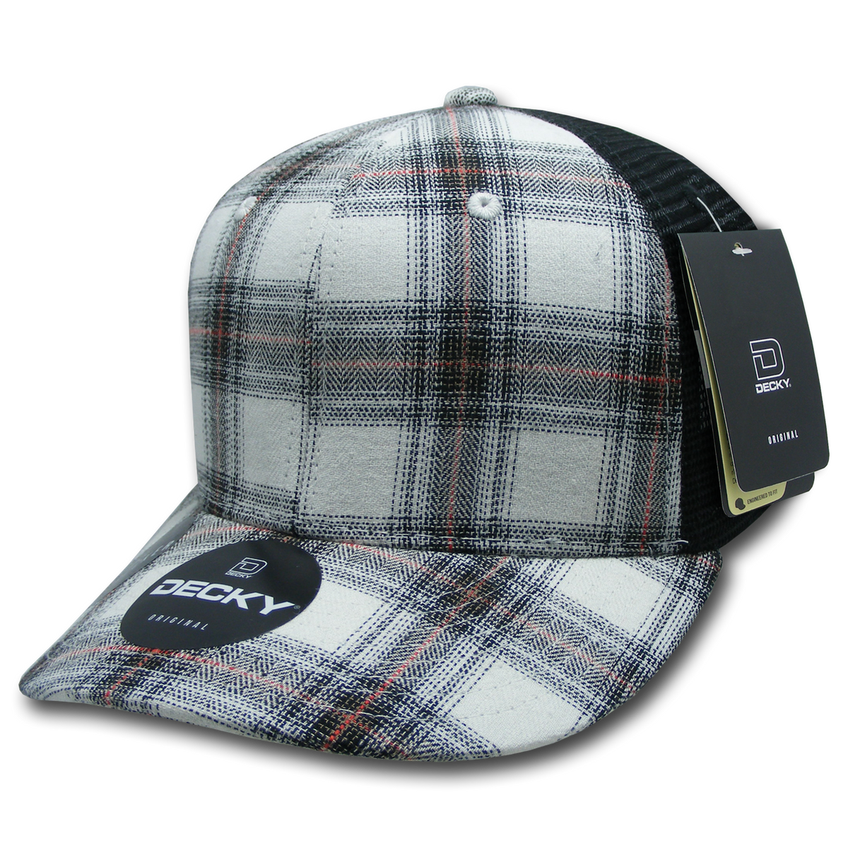 Decky 6018 M/C Plaid Cap - 215 Black