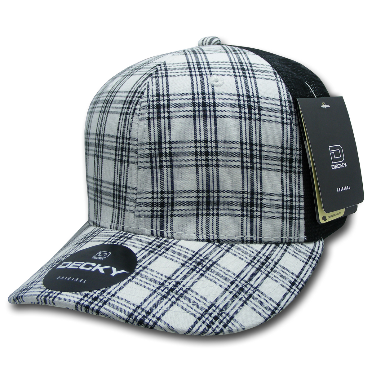 Decky 6018 M/C Plaid Cap - 218 Black