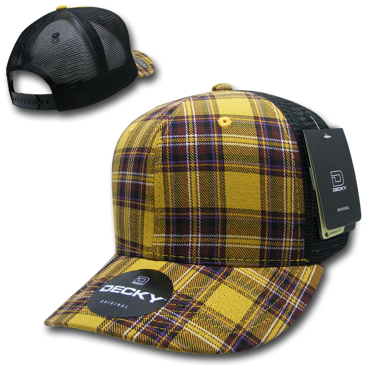 Decky 6018 M/C Plaid Cap - 220 Black