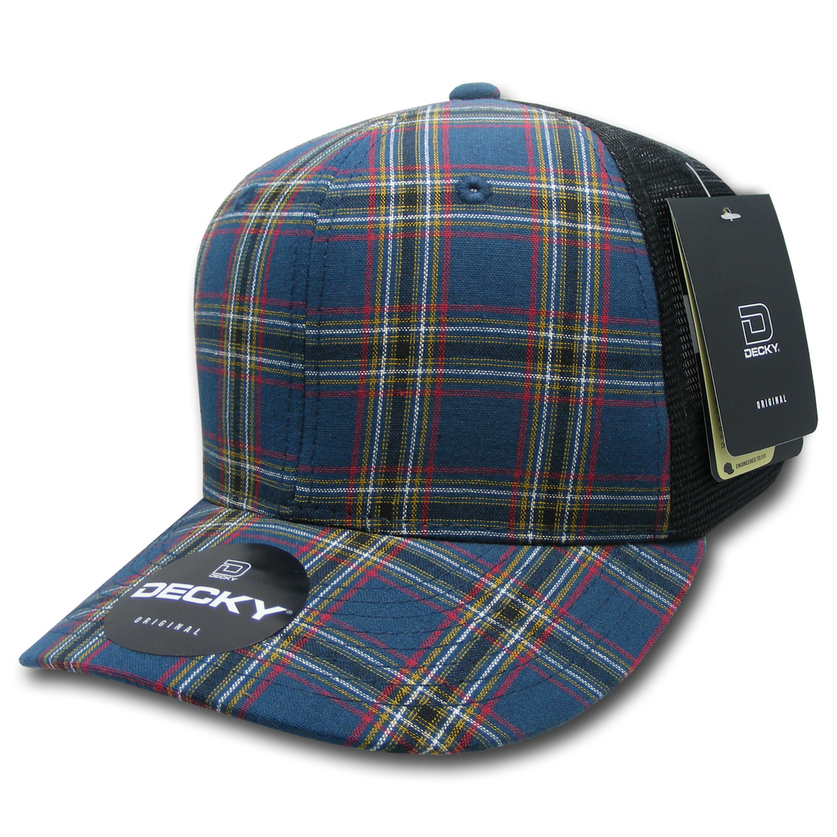 Decky 6018 M/C Plaid Cap - 221 Black