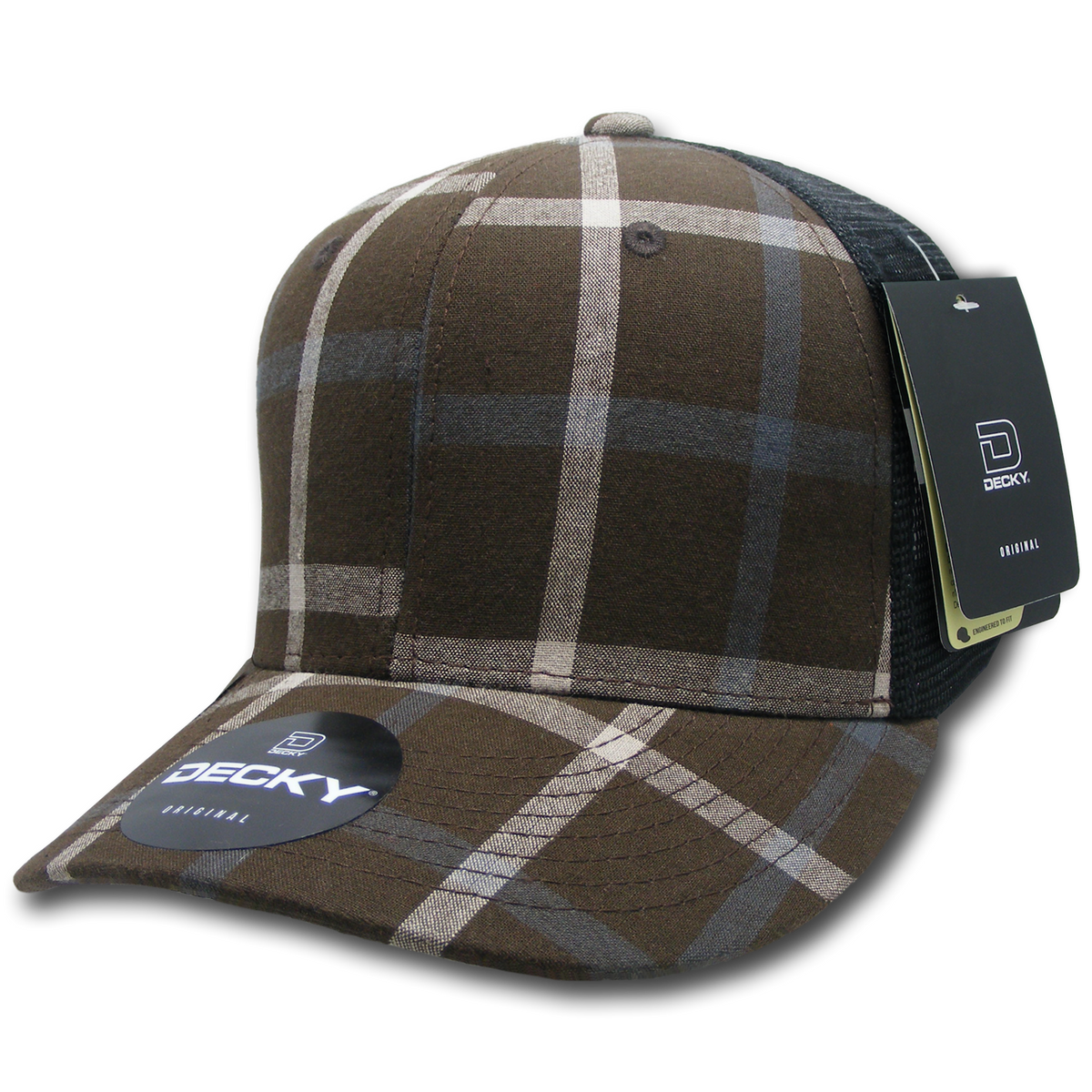 Decky 6018 M/C Plaid Cap - 226 Black