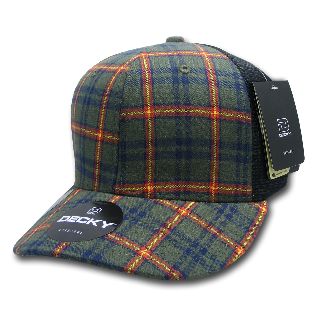 Decky 6018 M/C Plaid Cap - 230 Black