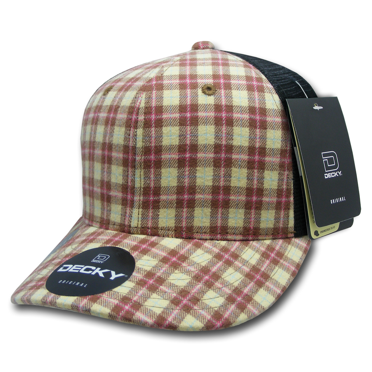 Decky 6018 M/C Plaid Cap - 233 Black