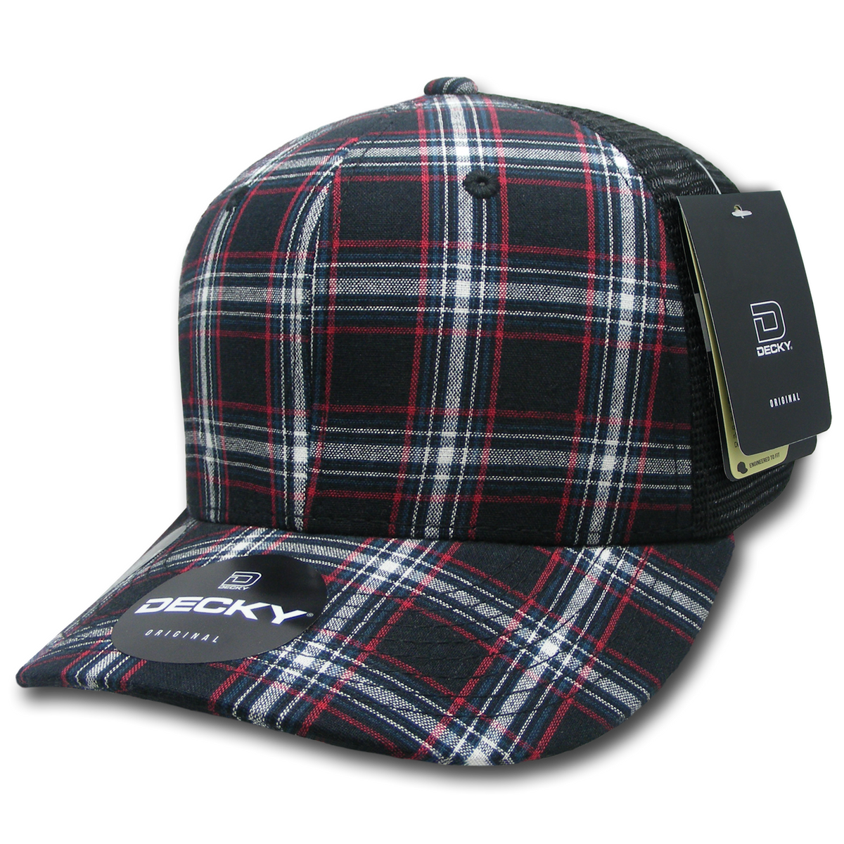 Decky 6018 M/C Plaid Cap - 235 Black