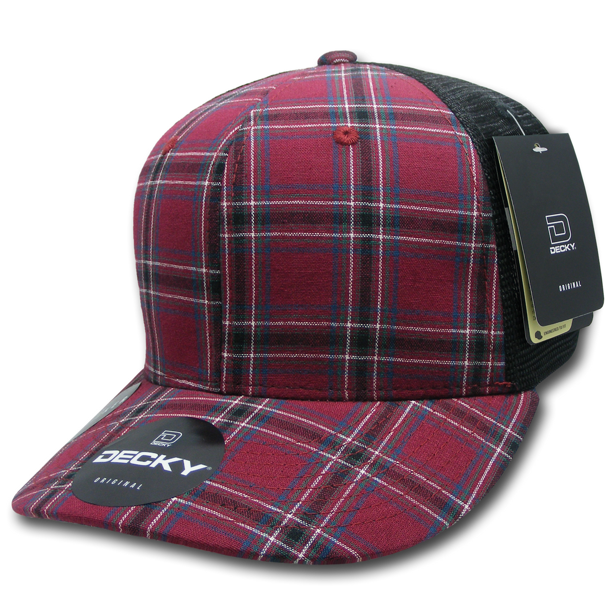 Decky 6018 M/C Plaid Cap - 237 Black