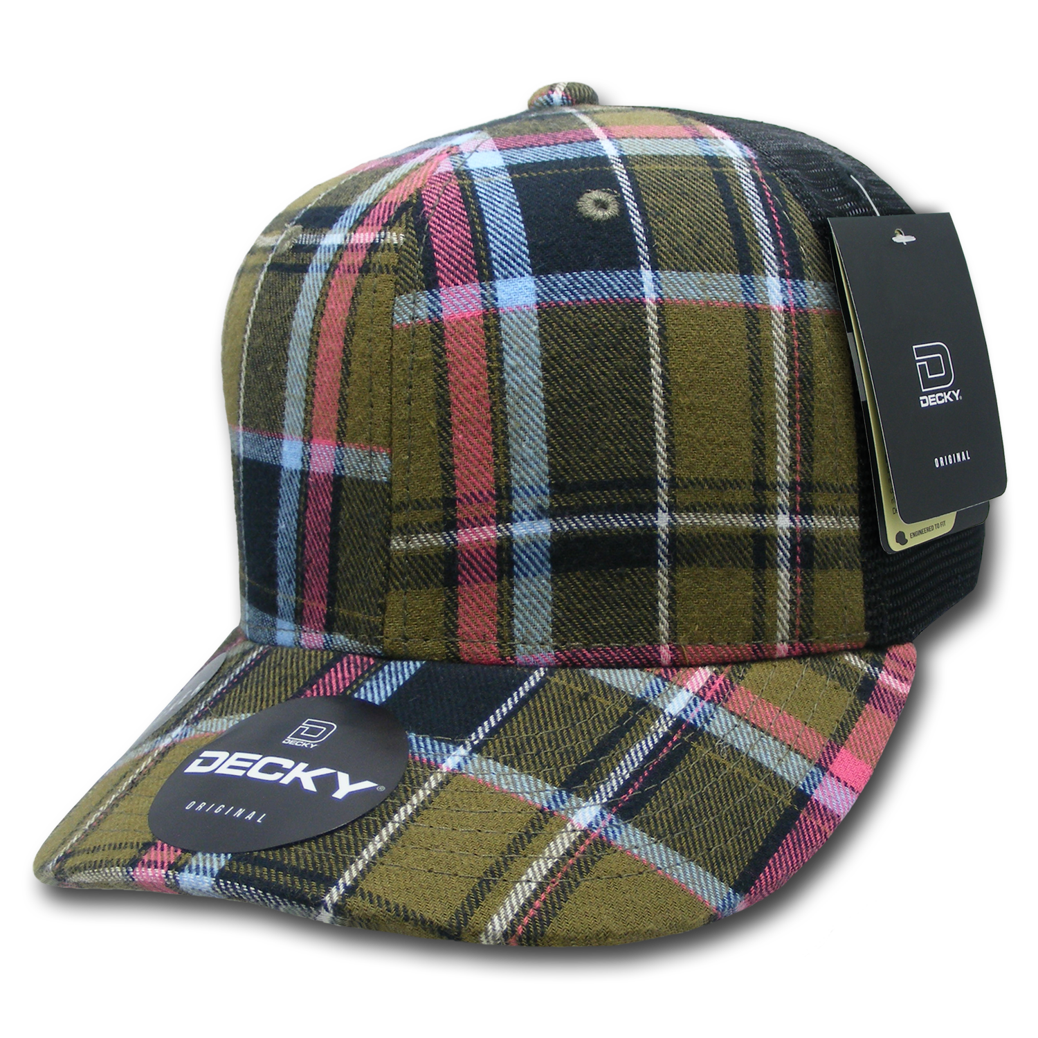 Decky 6018 M/C Plaid Cap - 239 Black