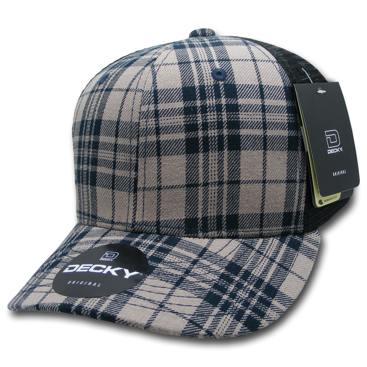 Decky 6018 M/C Plaid Cap - 240 Black