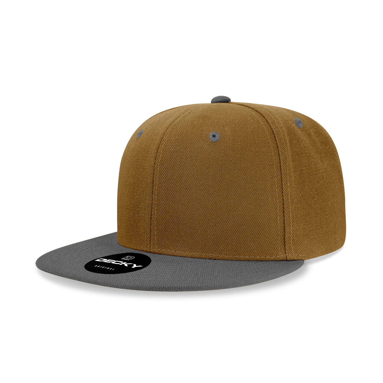 Decky 6020 High Prof 6 Panel Snapback Cap - Coyote Charcoal