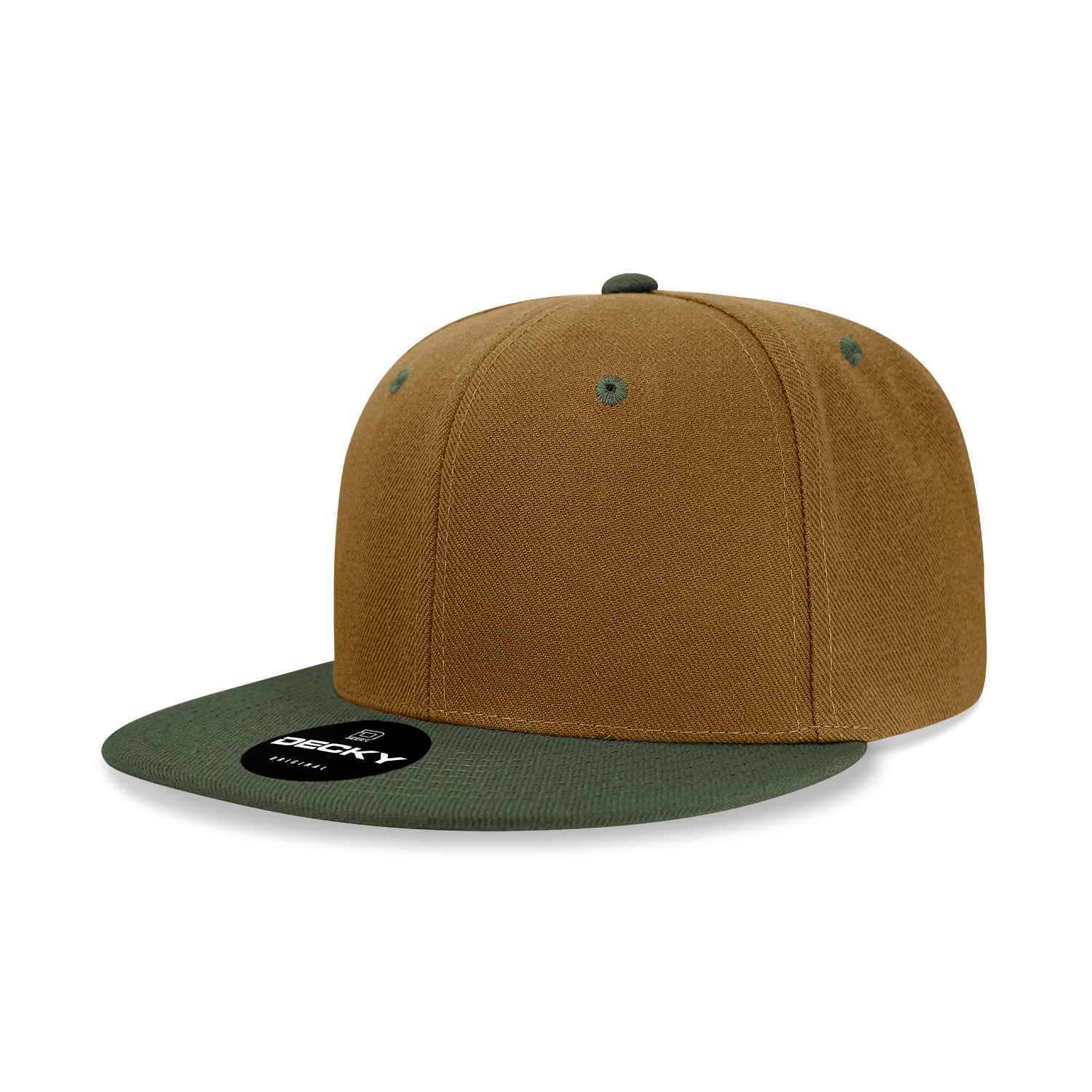 Decky 6020 High Prof 6 Panel Snapback Cap - Coyote Olive