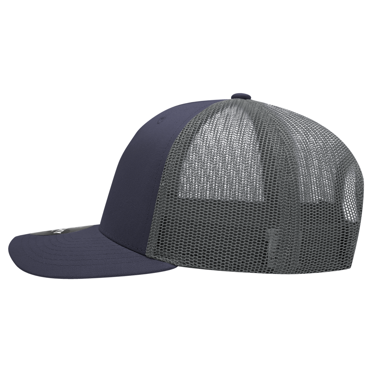 Decky 6021 Mid Profile 6 Panel Poly Cotton Trucker Cap - Navy Charcoal