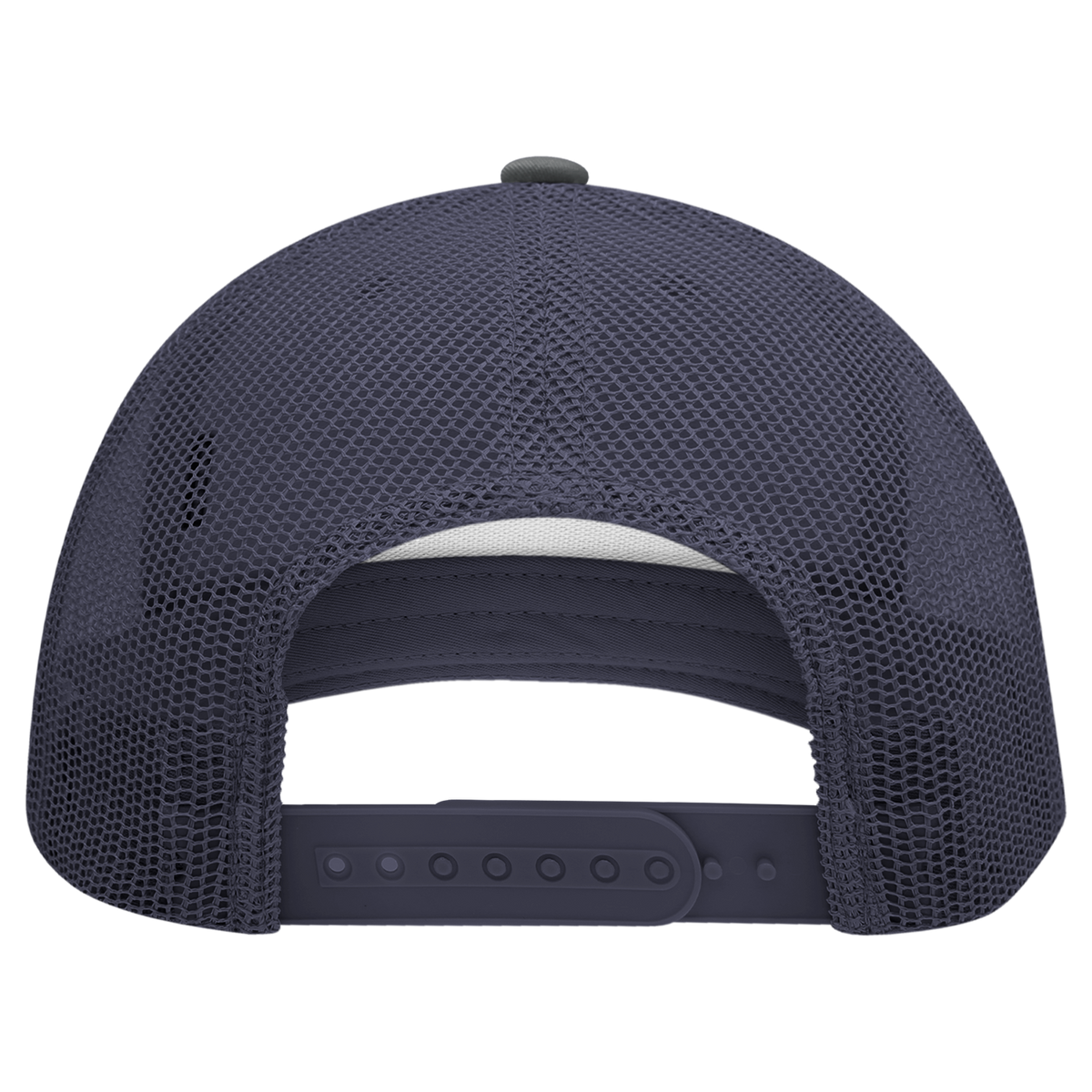 Decky 6021 Mid Profile 6 Panel Poly Cotton Trucker Cap - Navy Charcoal