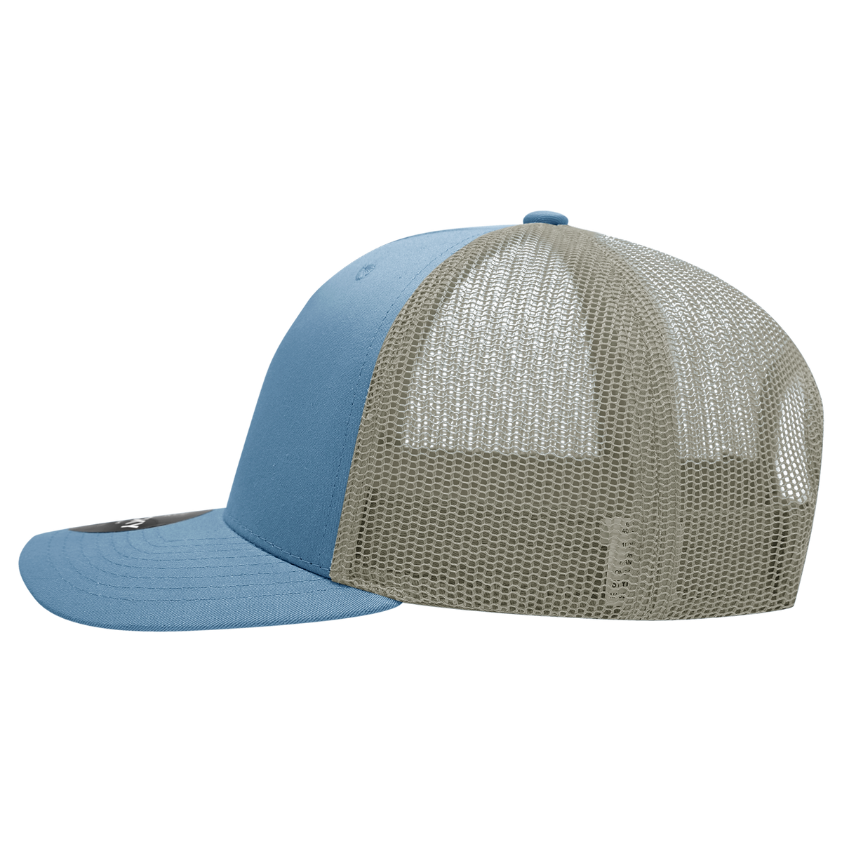 Decky 6021 Mid Profile 6 Panel Poly Cotton Trucker Cap - Sky Khaki