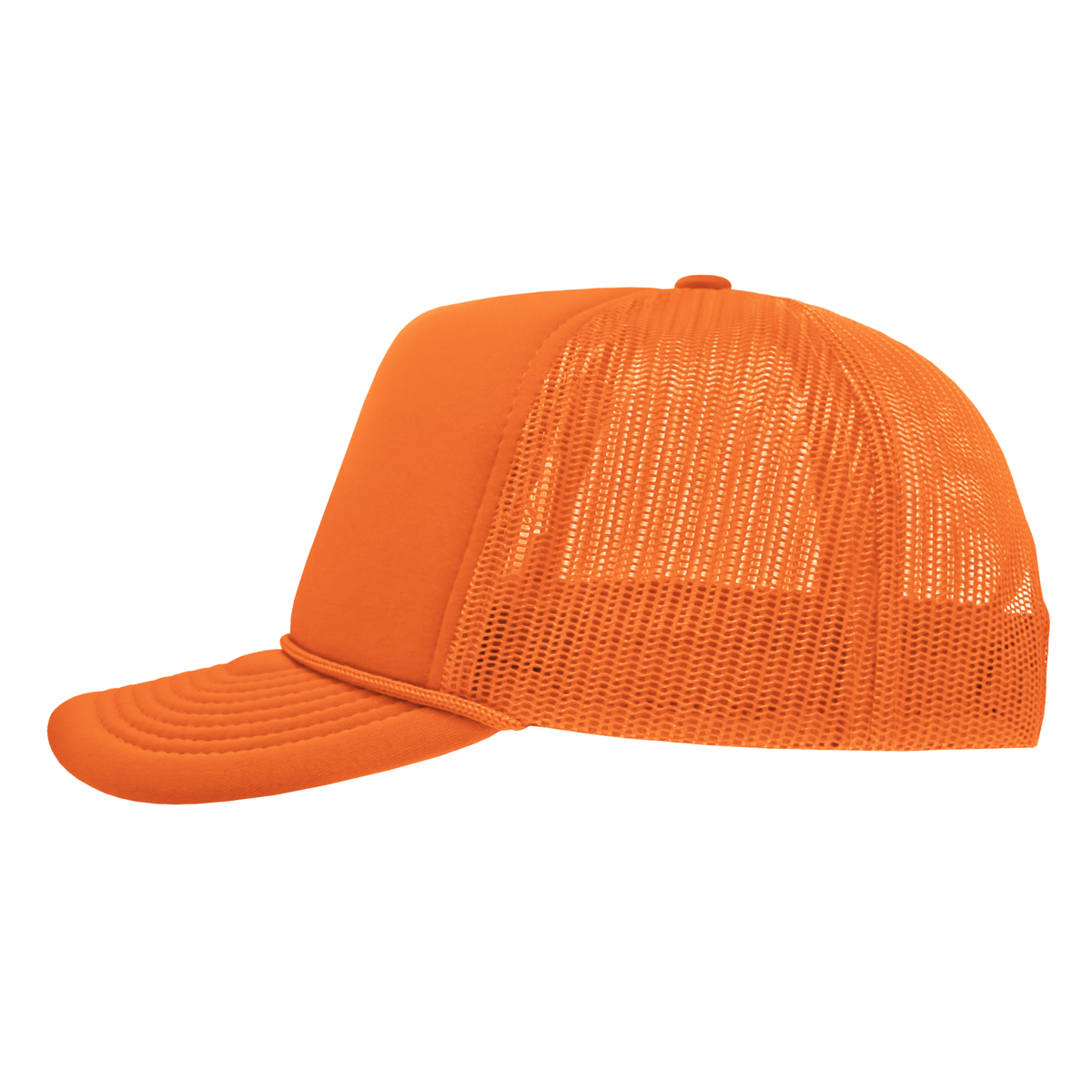 Decky 6025 Mid Profile 6 Panel Poly Cotton Trucker Cap - Orange
