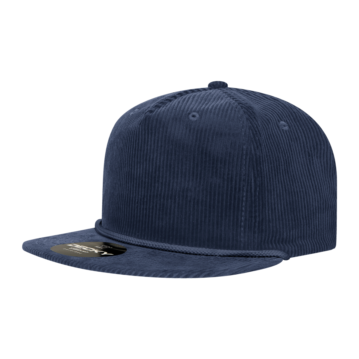 Decky 6043 5 Panel High Profile Relaxed Corduroy Rope Hat - Navy